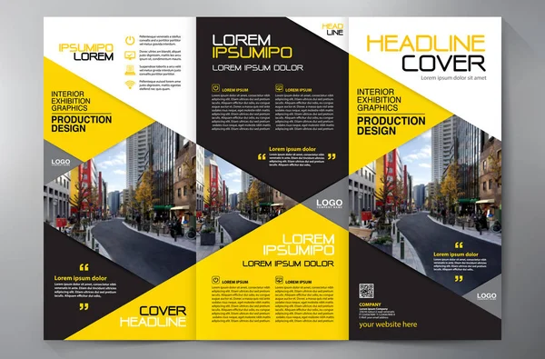 Brochure 3 vouwen ontwerpsjabloon a4 flyer. — Stockvector