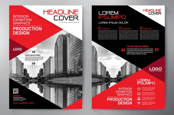 İş broşür el ilanı tasarımı a4 şablonu. — Stok Vektör