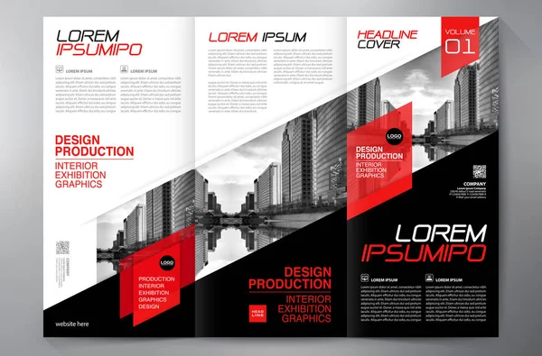 Brochure 3 vouwen ontwerpsjabloon a4 flyer. — Stockvector