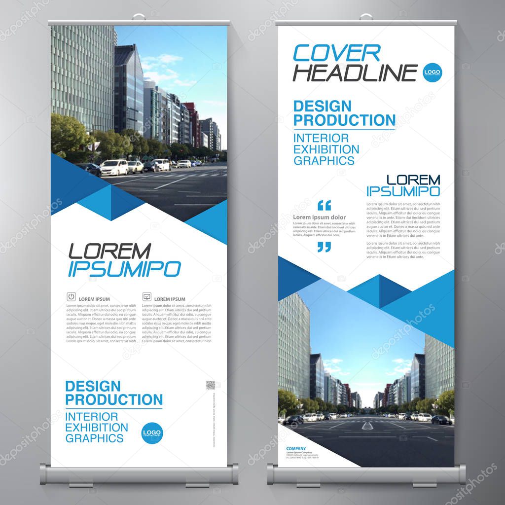 Business Roll Up. Standee Design. Banner Template. 