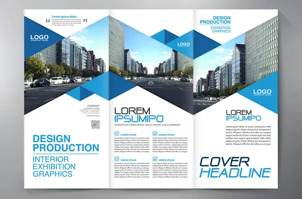 Broschüre 3-fach Flyer Design Vorlage a4. — Stockvektor