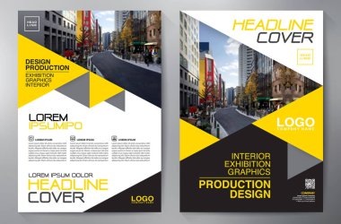 İş broşür el ilanı tasarımı a4 şablonu. 