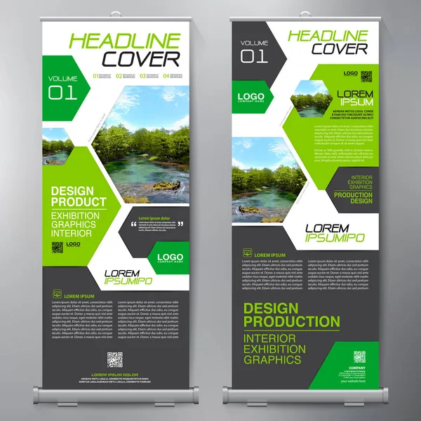 Los negocios se van. Standee Design. Plantilla de banner . — Vector de stock