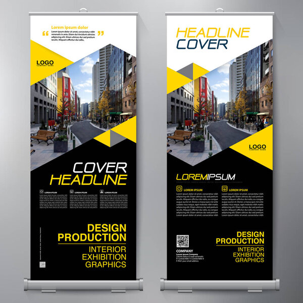 Business Roll Up. Standee Design. Banner Template. 