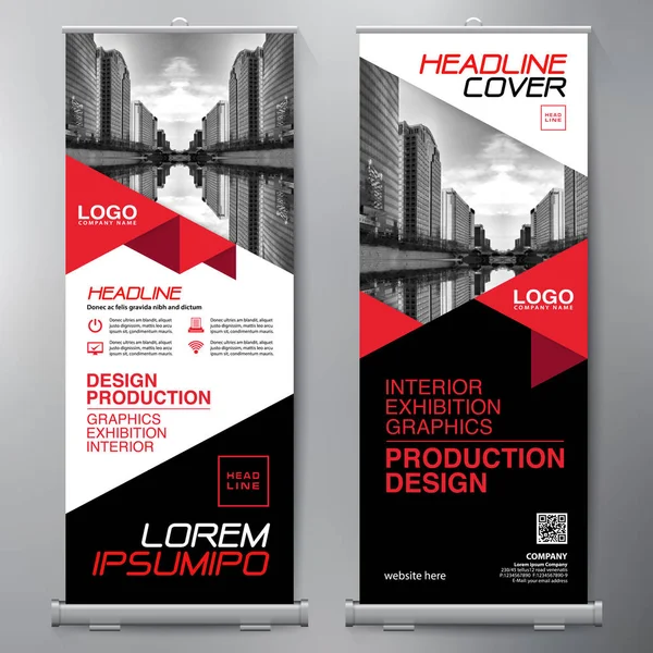 Business Roll Up. Standee Design. Modelo de banner . — Vetor de Stock