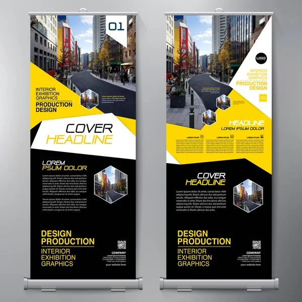 Los negocios se van. Standee Design. Plantilla de banner . — Vector de stock