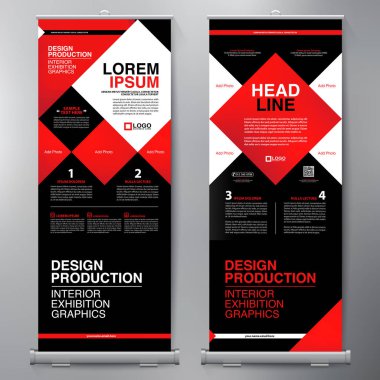 İş olarak topla. Standee tasarım. Afiş şablon. 