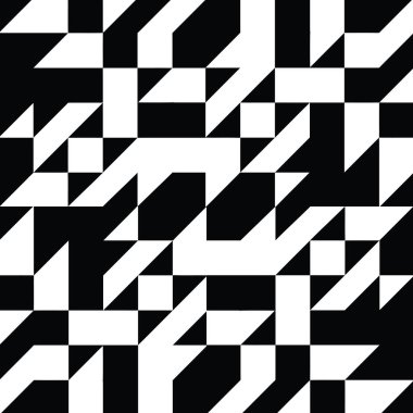 Üçgen geometrik şekiller desen. siyah ve beyaz