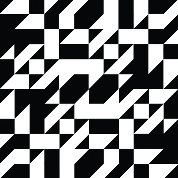 Dreieck geometrische Formen Muster. schwarz-weiß — Stockvektor