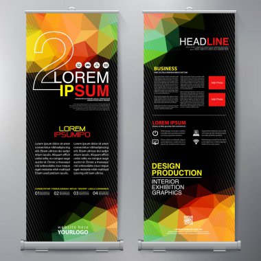 İş olarak topla. Standee tasarım. Afiş şablon. 