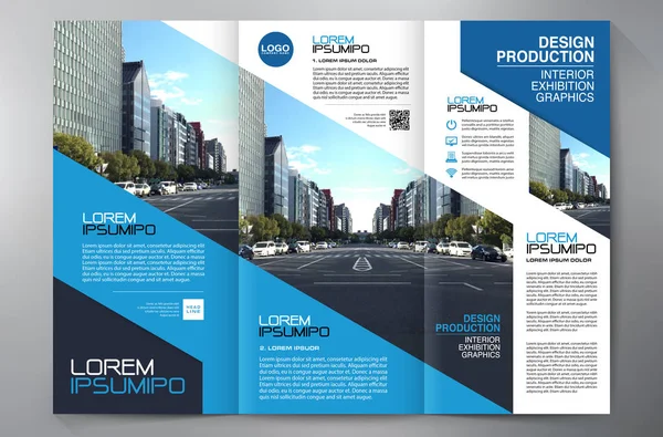 Brochure 3 vouwen ontwerpsjabloon a4 flyer. — Stockvector