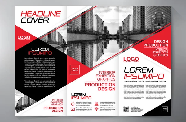 Brochure 3 vouwen ontwerpsjabloon a4 flyer. — Stockvector