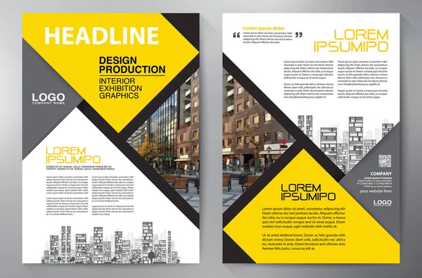 Дизайн листовки бизнес-брошюры по шаблону 4 . — стоковый вектор