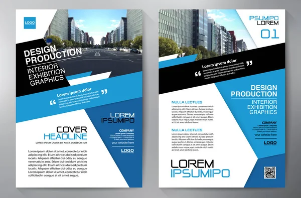 Brochure d'affaires. Conception de flyer. Brochures a4 Modèle. Couverture Boo — Image vectorielle