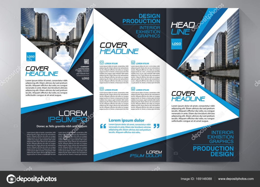 brochure 3 fold flyer design a4 template stock vector