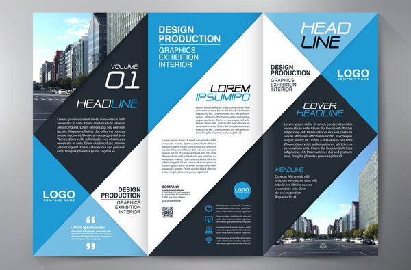 Brochure 3 fold flyer design a4 template. 