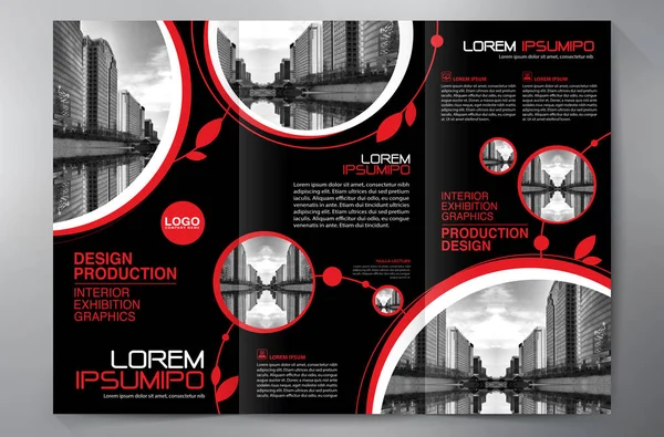 Brochure 3 vouwen ontwerpsjabloon a4 flyer. — Stockvector