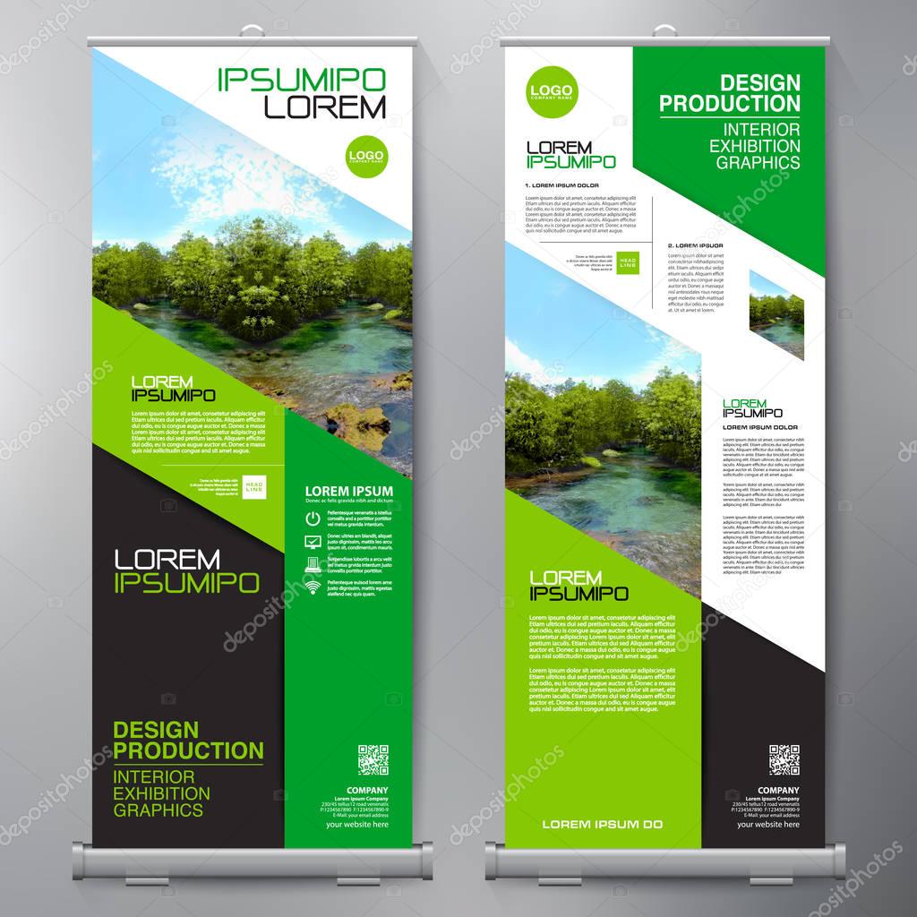 Business Roll Up. Standee Design. Banner Template. 