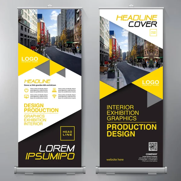 Business Roll Up. Standee Design. Modèle de bannière. Présentation — Image vectorielle