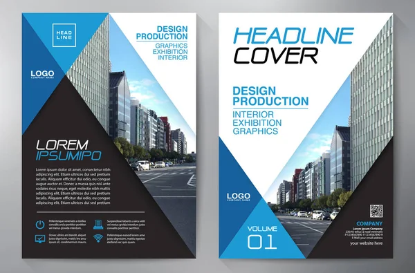 Zakelijke Brochure. Flyer ontwerpen. Brochures a4 sjabloon. Cover Boo — Stockvector