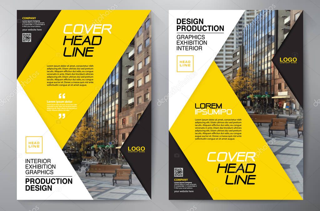 Business Brochure. Flyer Design. Leaflets a4 Template. Cover Boo