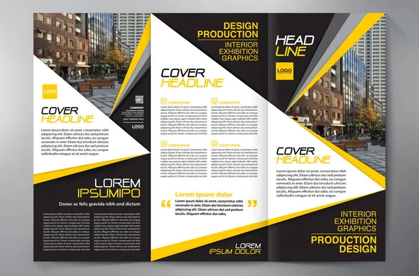 Brochure 3 vouwen ontwerpsjabloon a4 flyer. — Stockvector