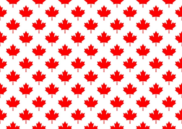 Nahtloses Muster aus rotem Ahorn Kanada. — Stockvektor