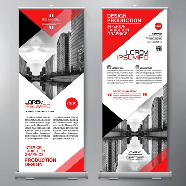 Los negocios se van. Standee Design. Plantilla de banner. Presentación — Vector de stock