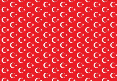 Türkiye'de ay yıldız soyut seamless modeli