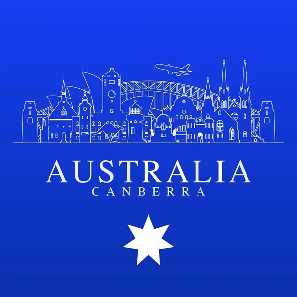 Австралія туристичних визначних пам'яток . — стоковий вектор