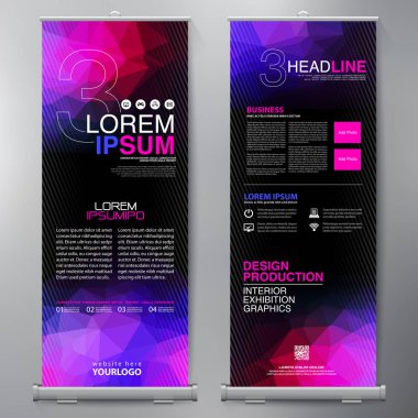 İş olarak topla. Standee tasarım. Banner şablon. Sunu 