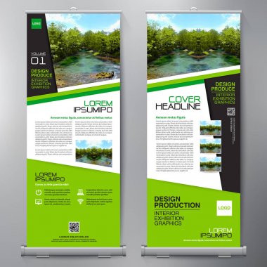 İş olarak topla. Standee tasarım. Banner şablon. Sunu 