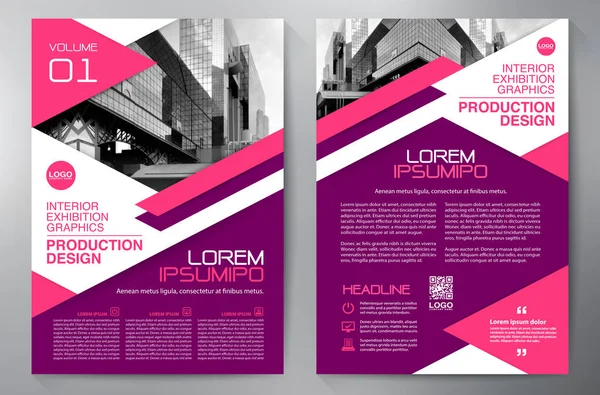 Brochure d'affaires. Conception de flyer. Brochures a4 Modèle. Couverture Boo — Image vectorielle