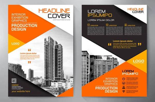 Zakelijke Brochure. Flyer ontwerpen. Brochures a4 sjabloon. Cover Boo — Stockvector