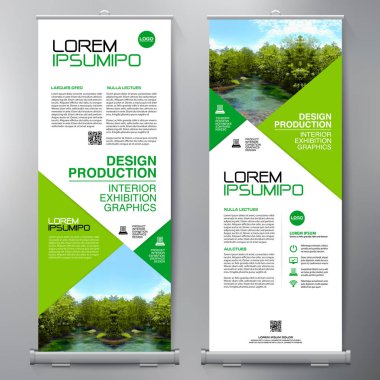 İş olarak topla. Standee tasarım. Banner şablon. Sunu 