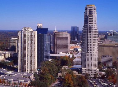 Buckhead 'in Atlanta, Fulton County, Georgia' daki şehir manzarası.