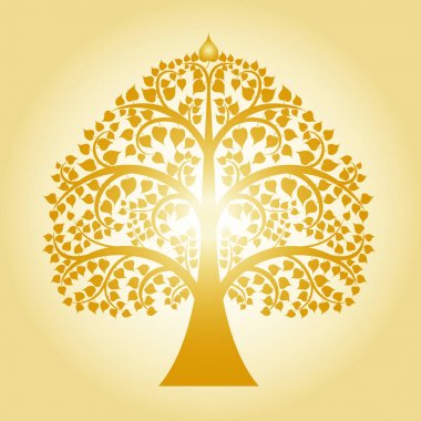 golden bodhi tree clipart