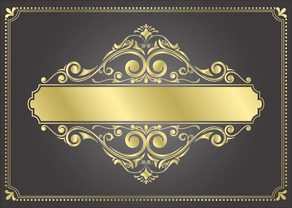 Gouden vintage frame — Stockvector