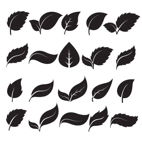 silhouettes leaf icons