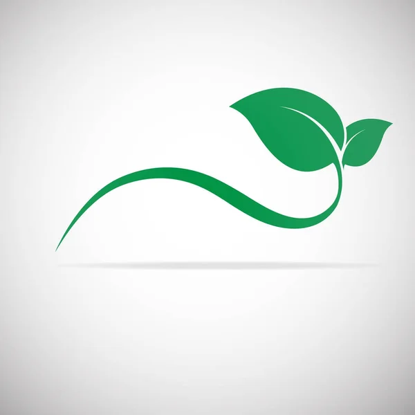 Logo hoja verde — Vector de stock