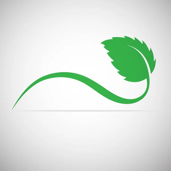 Logo hoja verde — Vector de stock