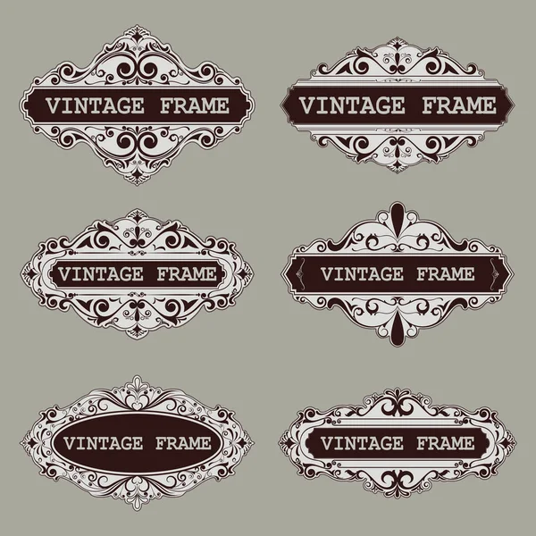 Vintage circle frames — Stock Vector