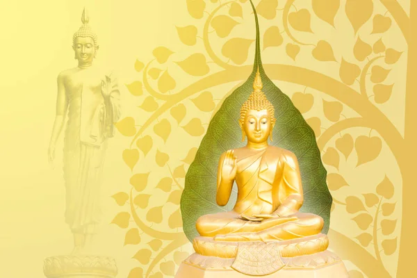 Buddha Statue Bodhi Tree Background Important Day Buddhist Concept — Stock Photo, Image