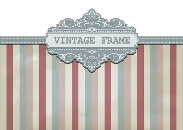 Vintage Frame Met Prachtige Filigraan Decoratieve Rand Premium Uitnodigingskaarten Retro — Stockvector