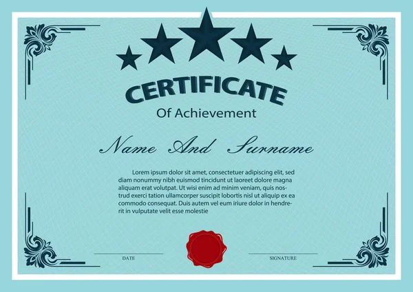 Certificaat Vintage — Stockvector