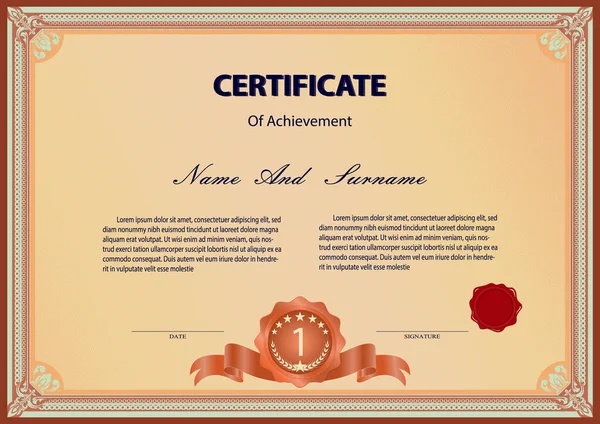 Винтаж сертификата — стоковый вектор