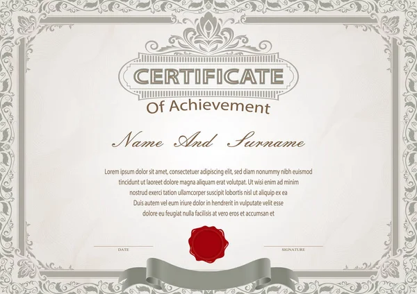 Сертификат или диплом — стоковый вектор