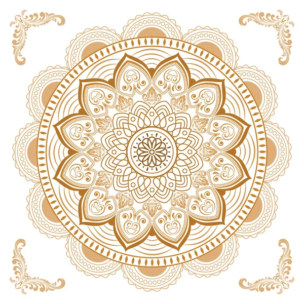 Patrón circular del mandala — Archivo Imágenes Vectoriales
