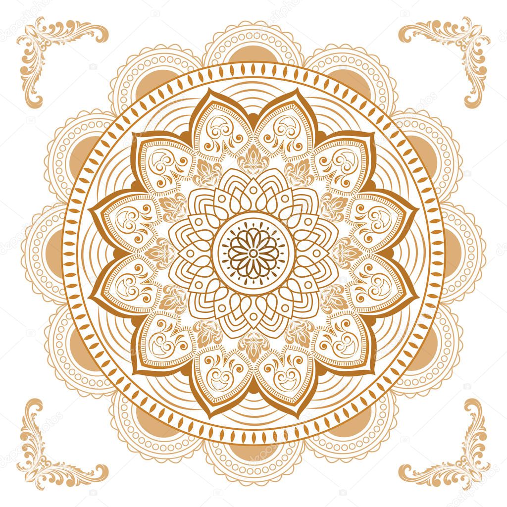 Circular pattern of mandala