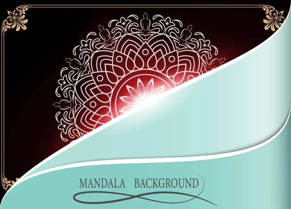 Mandala Sobre Fondo Detonación Adorno Decorativo Estilo Oriental Para Diseño — Archivo Imágenes Vectoriales